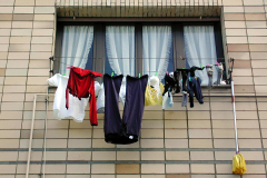 ropa tendío. Fregona
