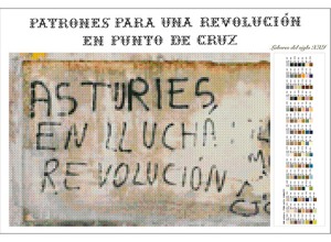 Patrones para una revolución en punto de cruz. Asturies en llucha. 2017.